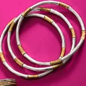 Silpada Sterling and Brass Perfect Mix Stretch Bracelet B3385